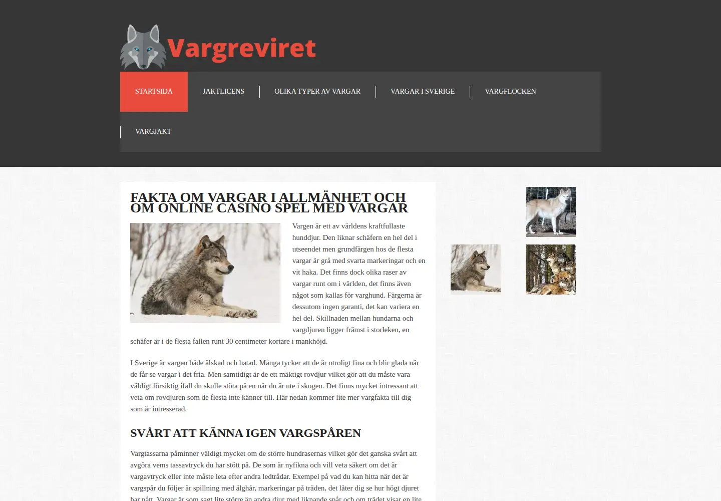 Screenshot of vargreviret.com