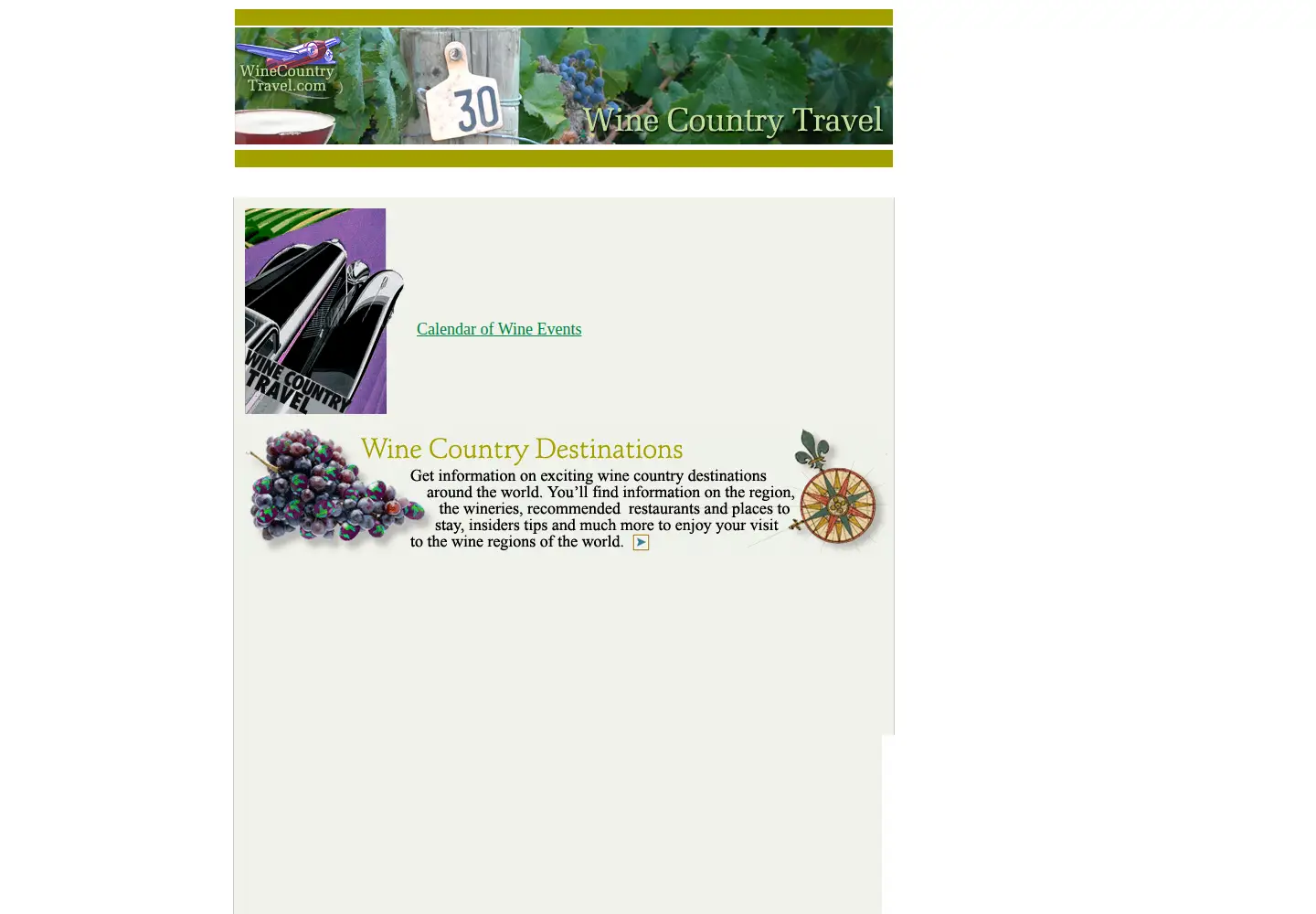 Screenshot of winecountrytravel.com