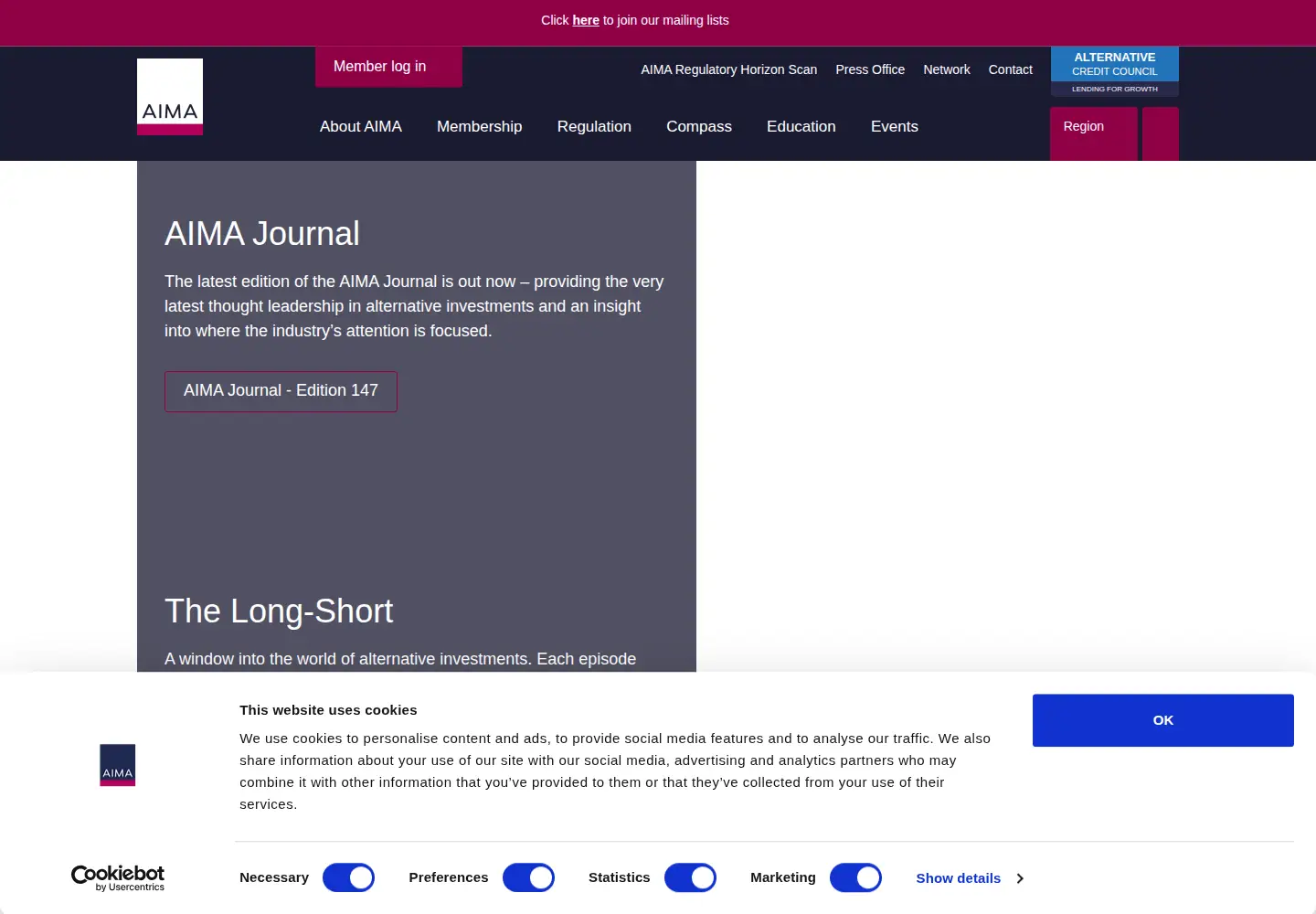 Screenshot of aima-canada.org
