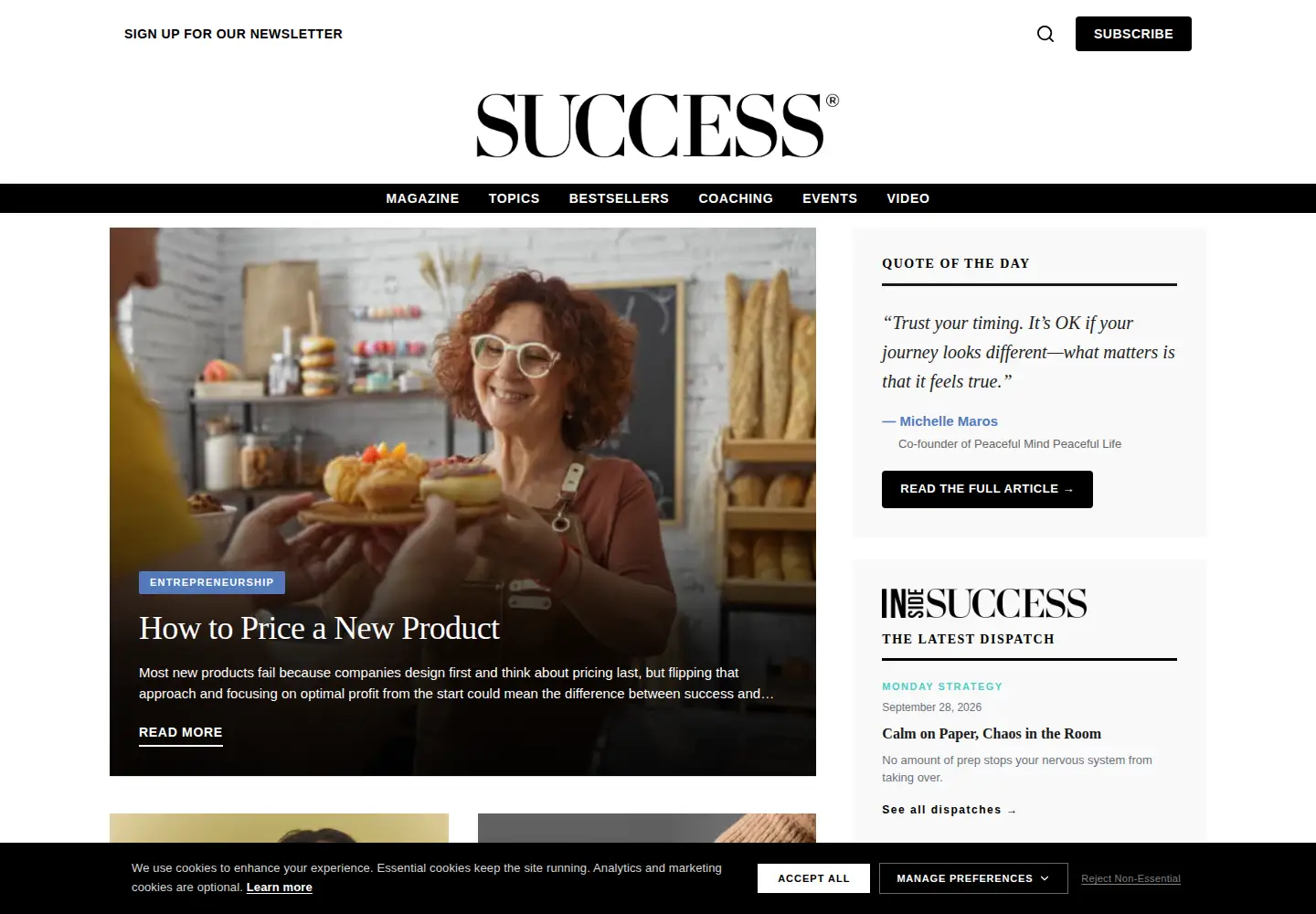 Screenshot of success.com