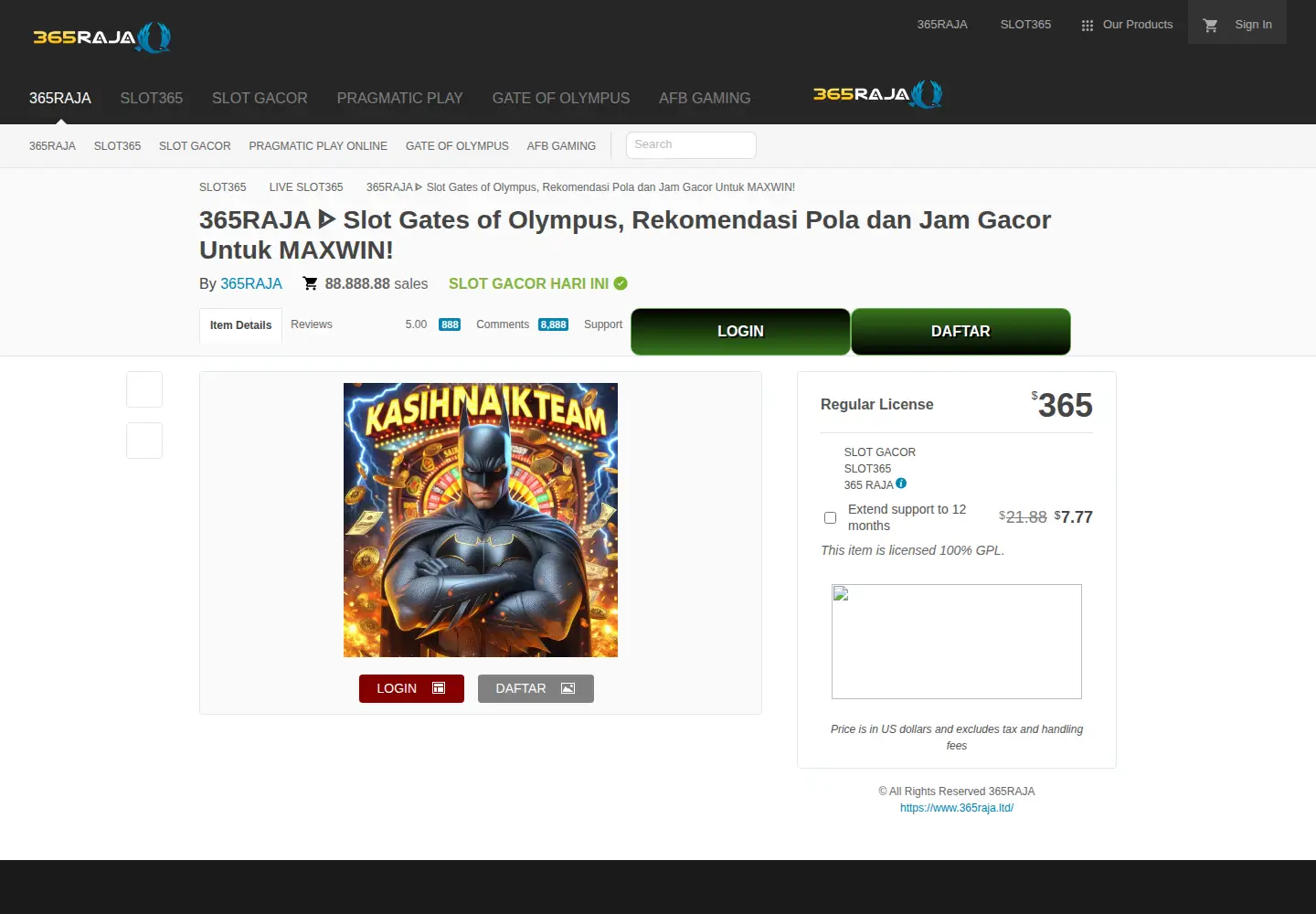 Screenshot of fotr.org