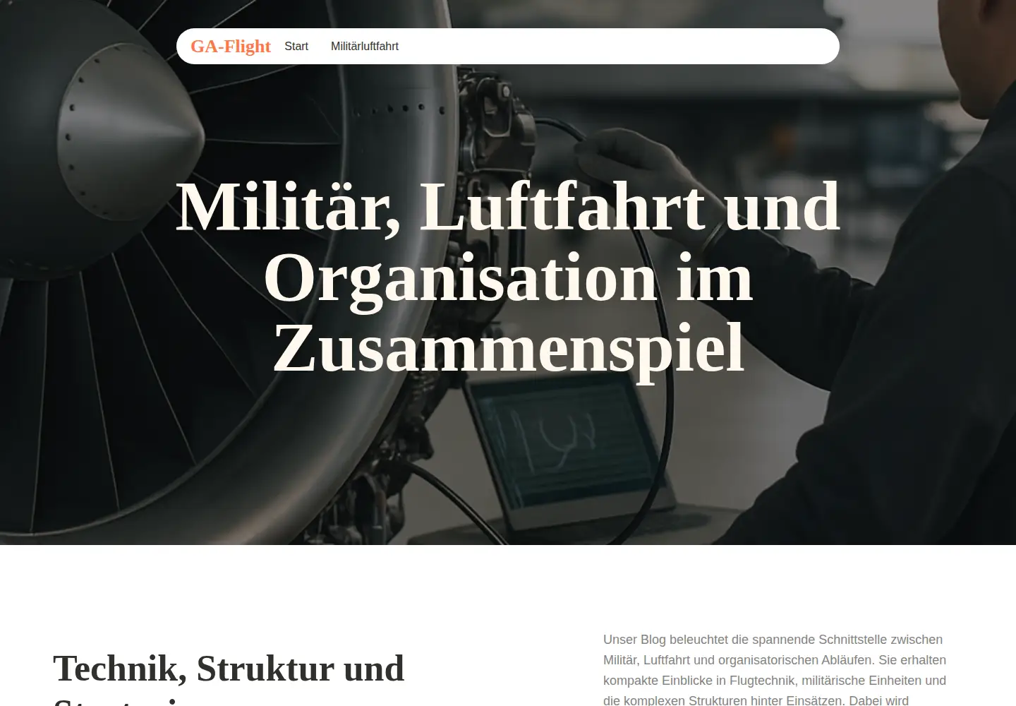 Screenshot of gaflight.org