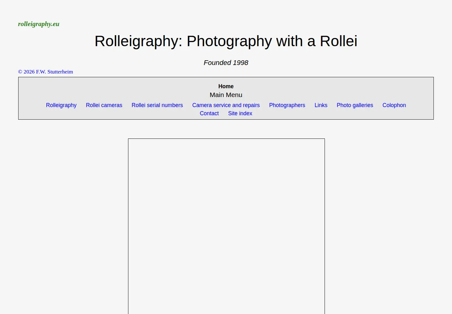 Screenshot of rolleigraphy.org