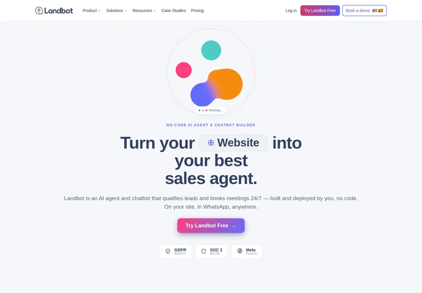 Screenshot of landbot.io