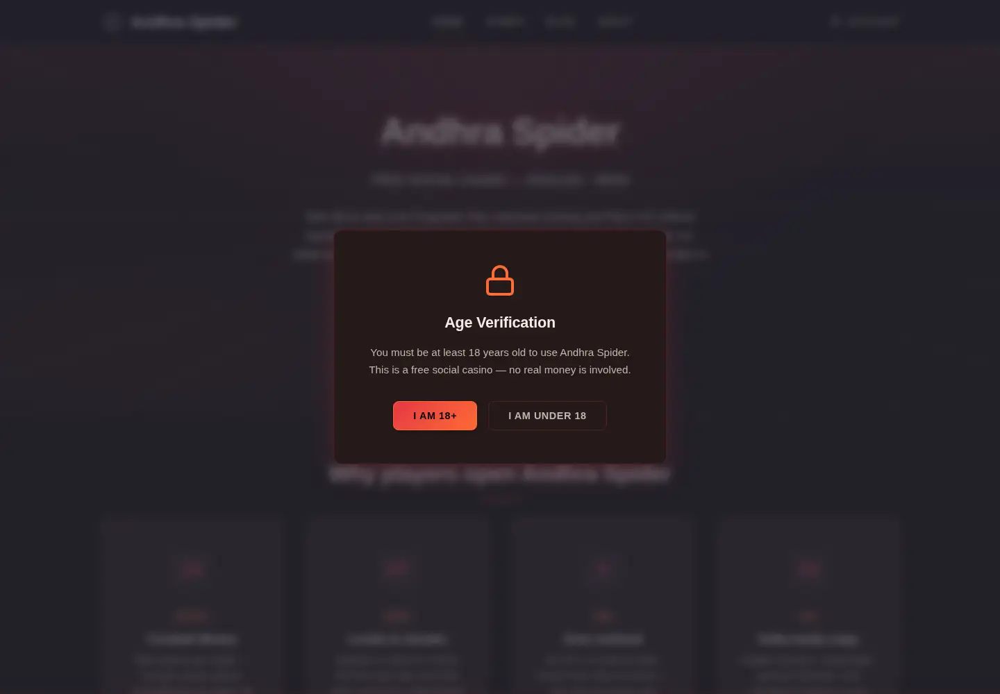 Captured homepage of andhraspider.com in the current scan