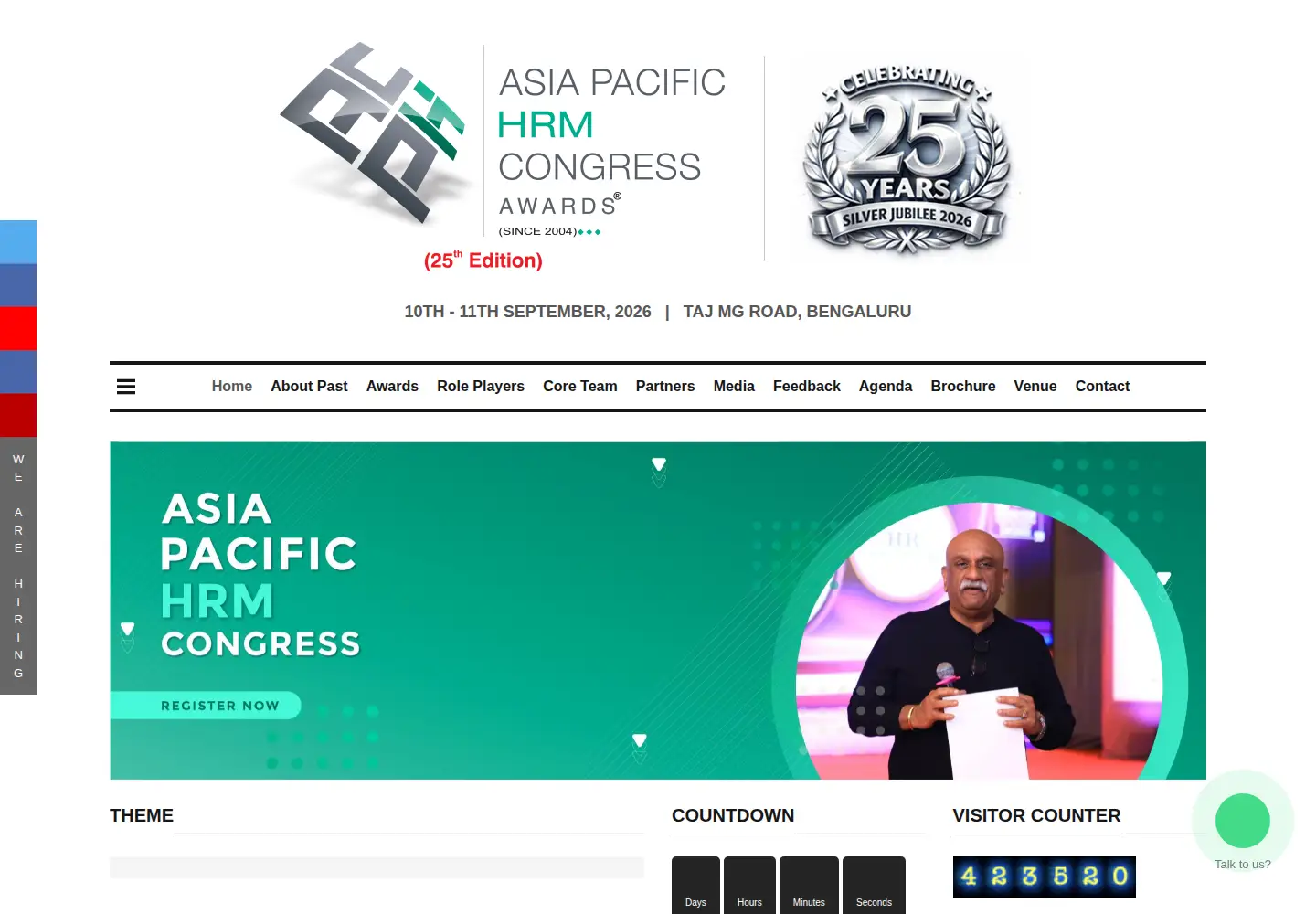 Captured homepage of asiapacifichrmcongress.com in the current scan
