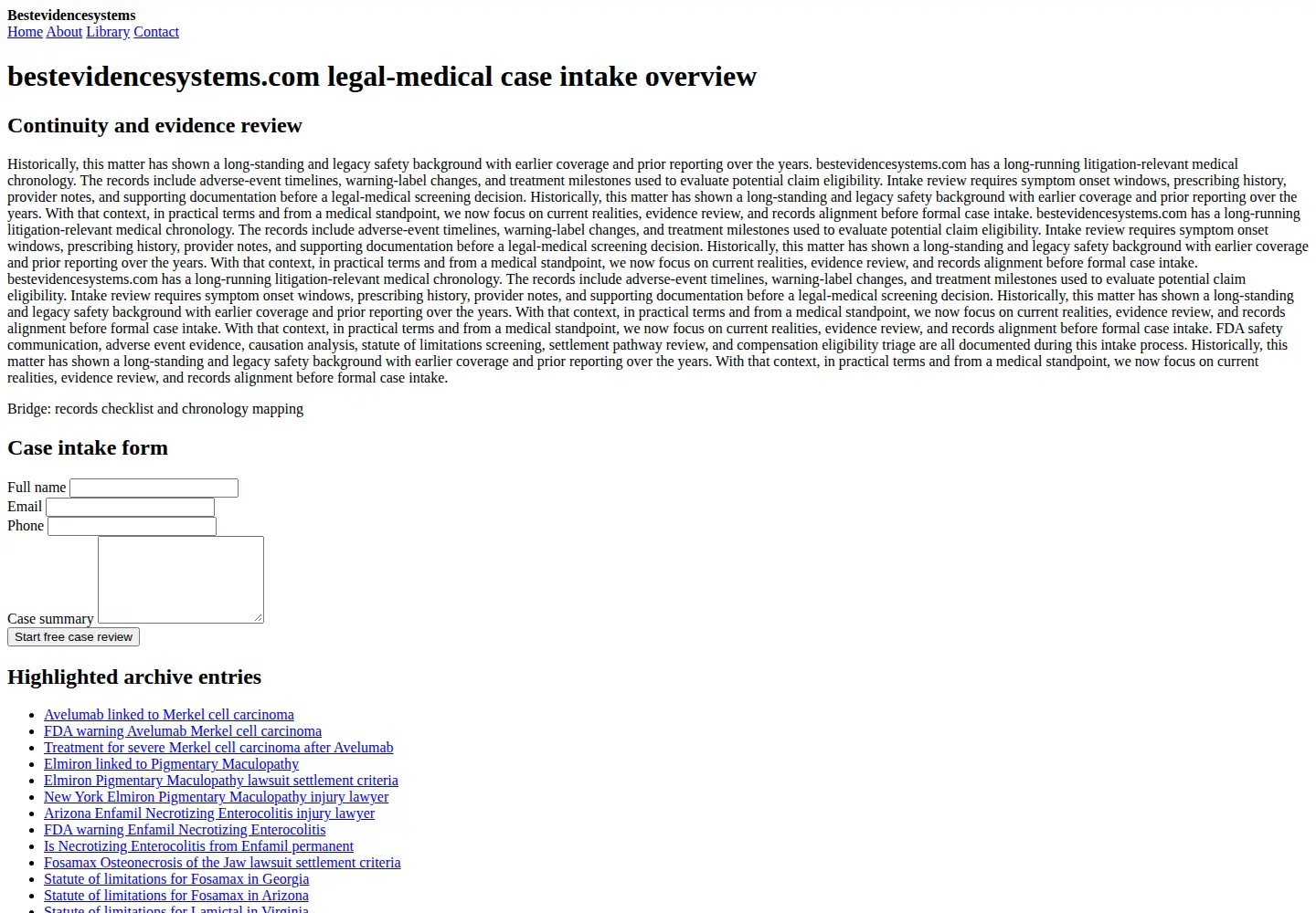 Screenshot of bestevidencesystems.com