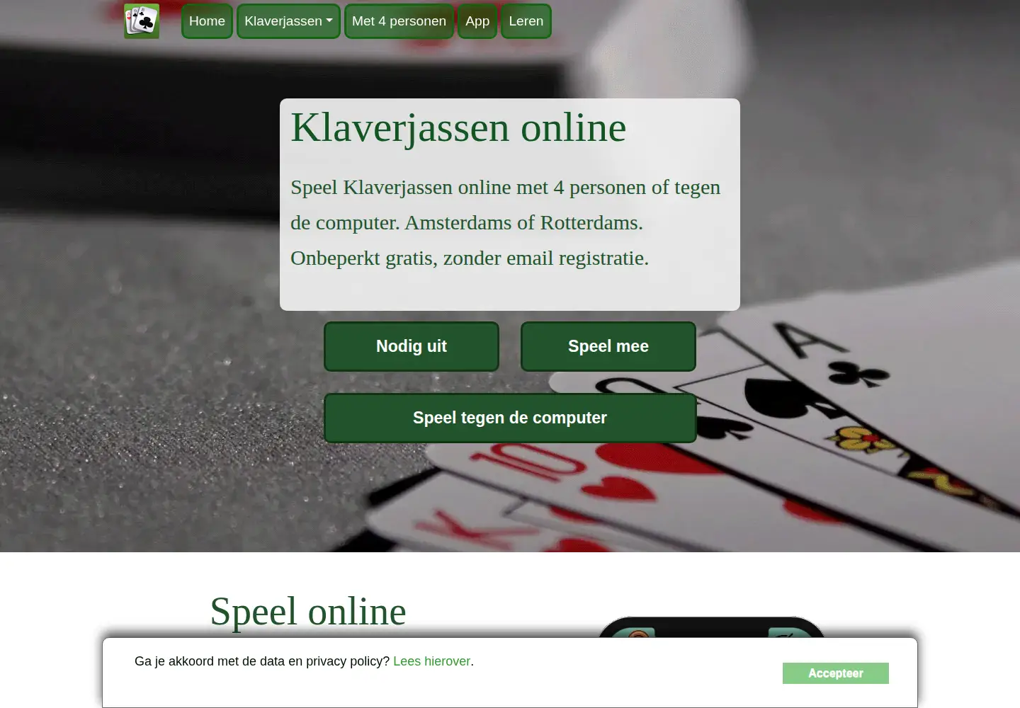 Screenshot of klaver.live