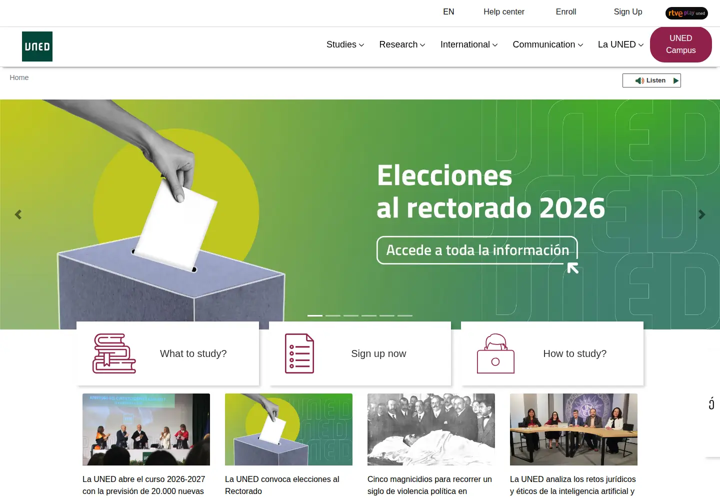Screenshot of uned.es
