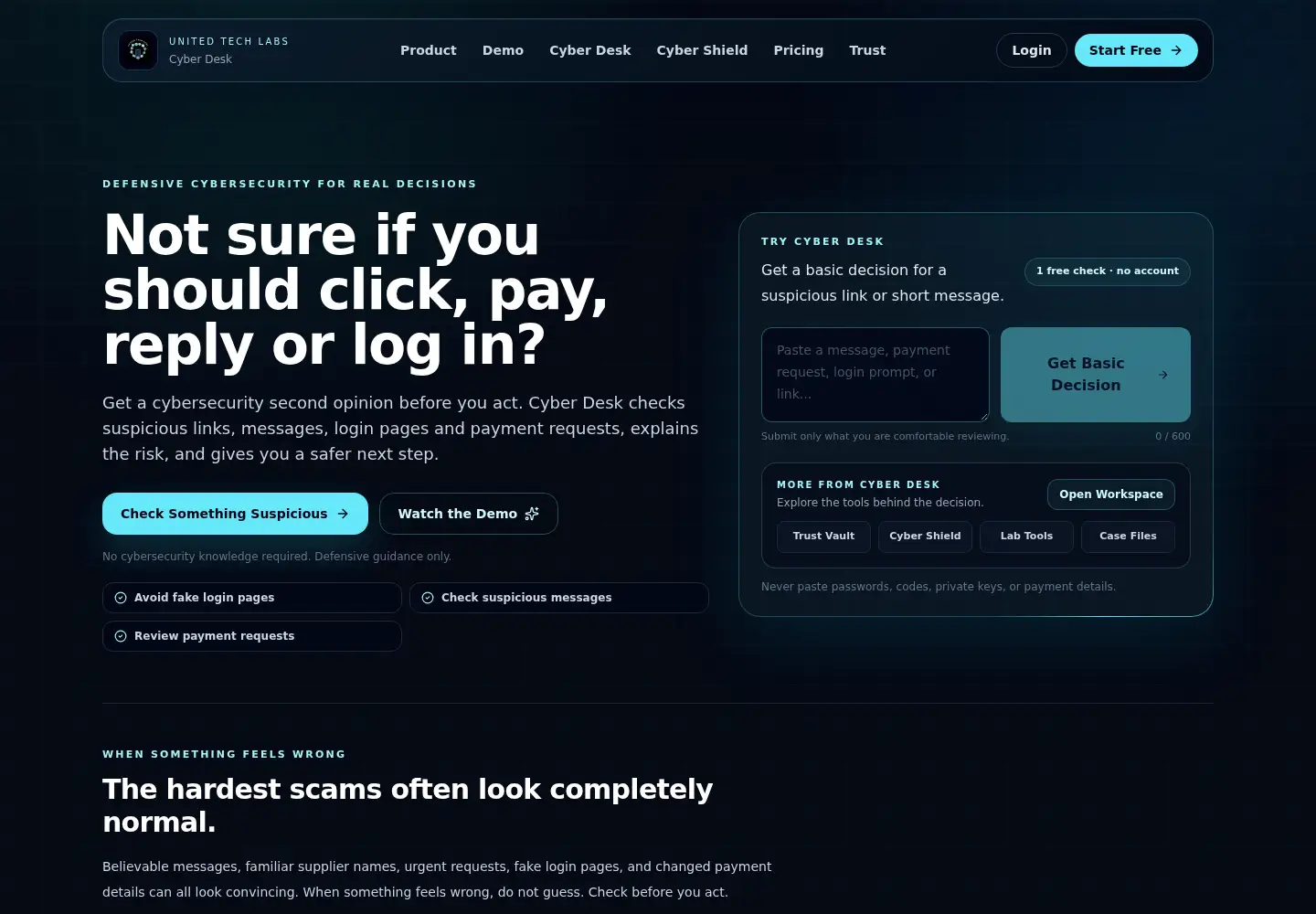 Screenshot of unitedtechlabs.com