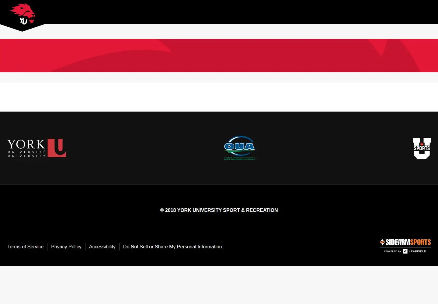 Captured homepage of yorkulions.ca in the current scan