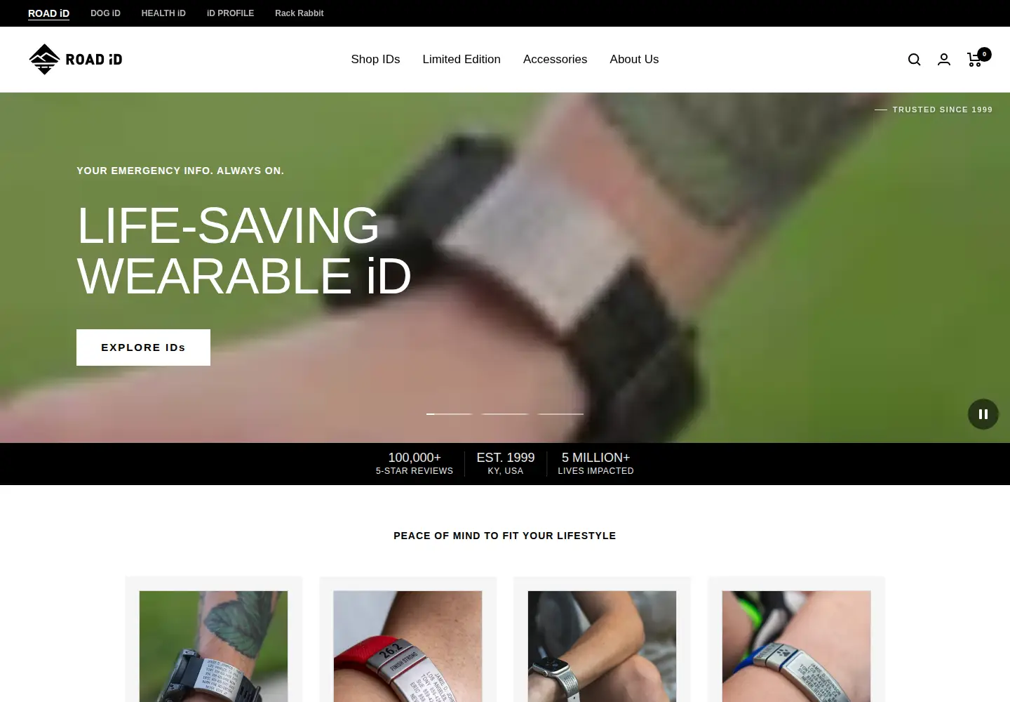 Screenshot of roadid.com