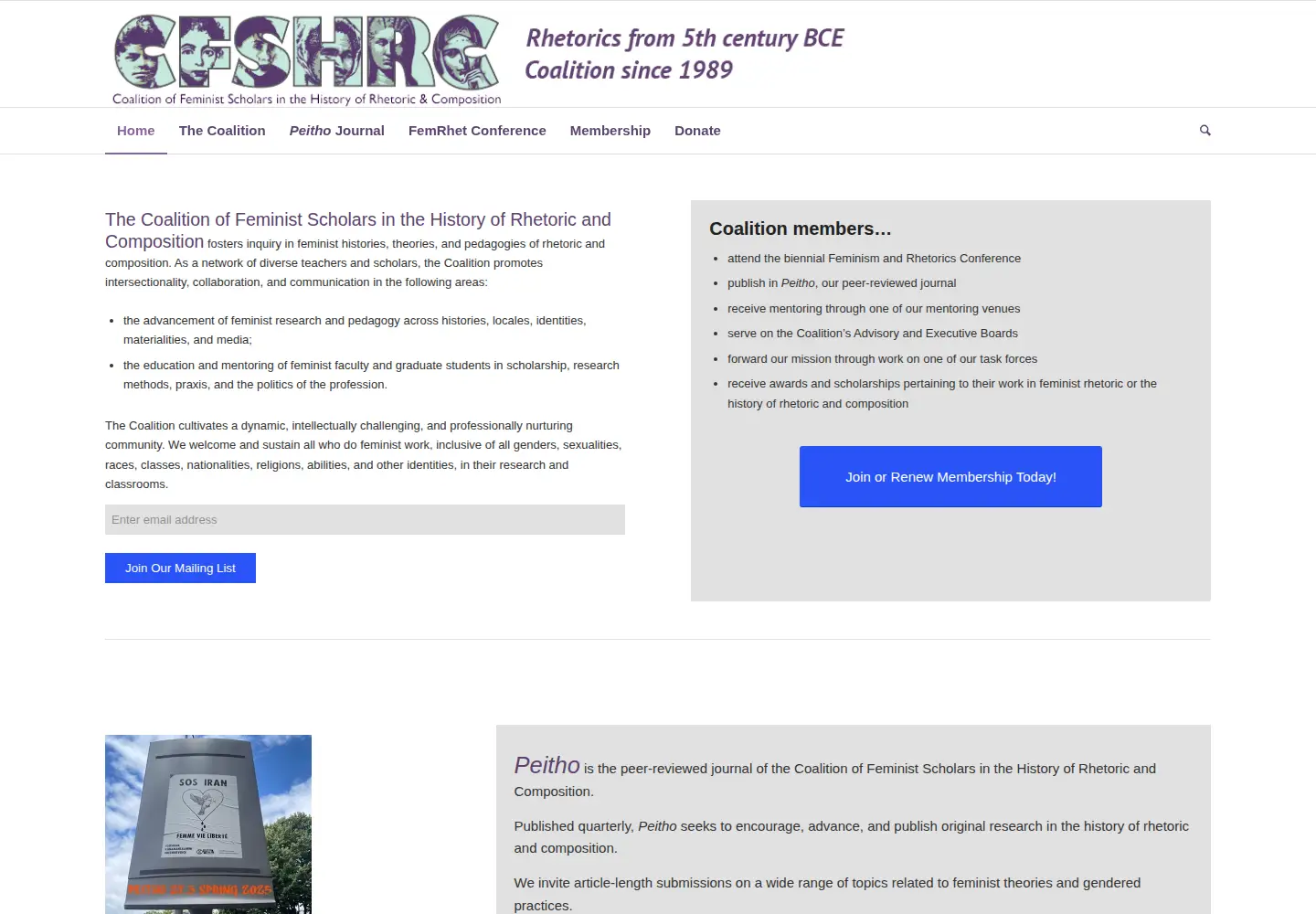 Screenshot of cfshrc.org