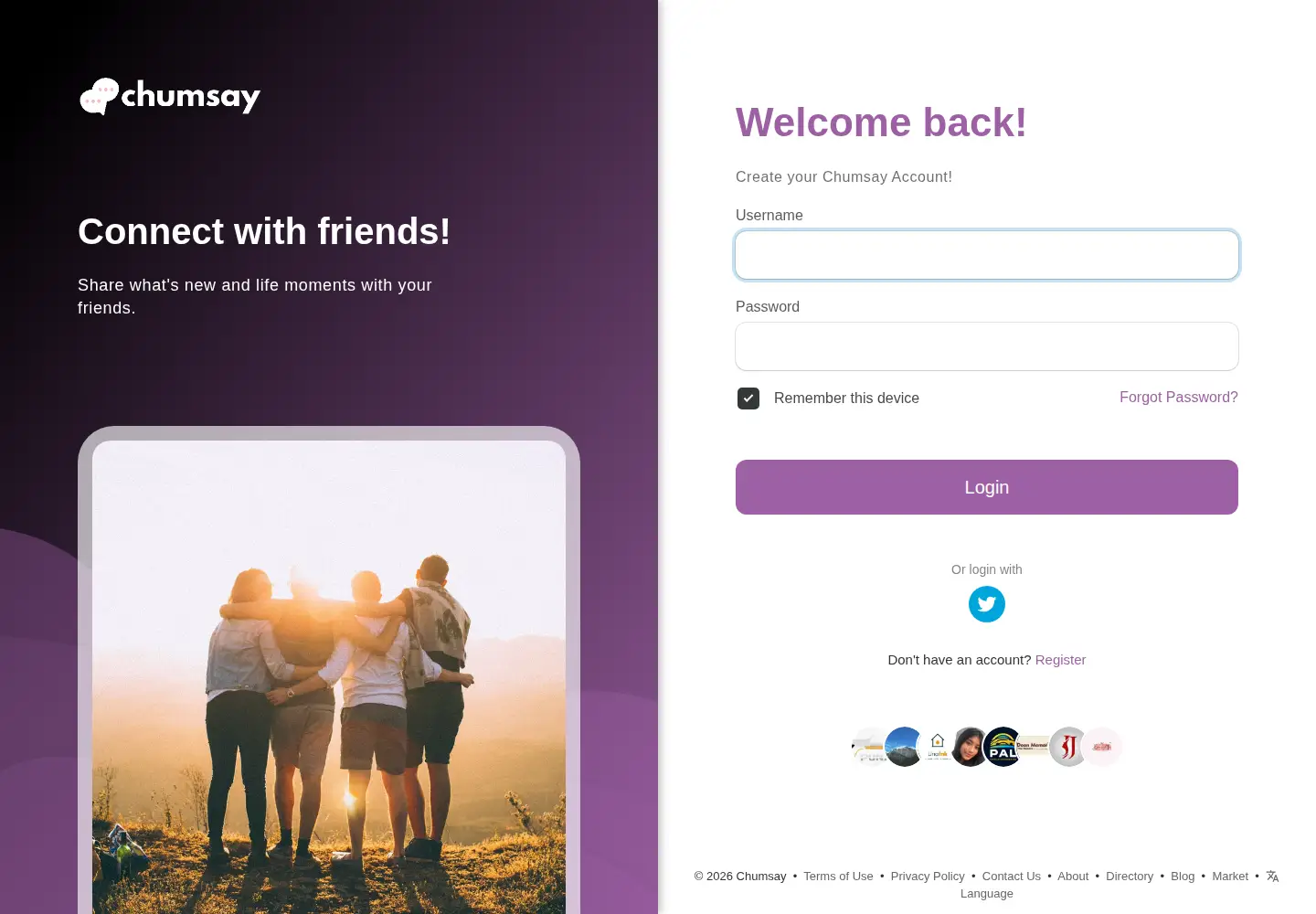 Screenshot of chumsay.com