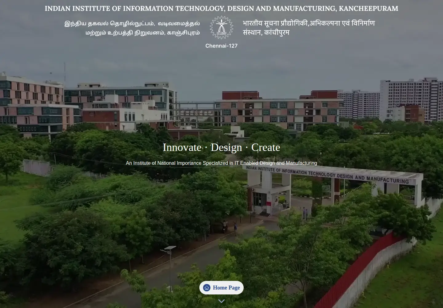 Captured homepage of iiitdm.ac.in in the current scan