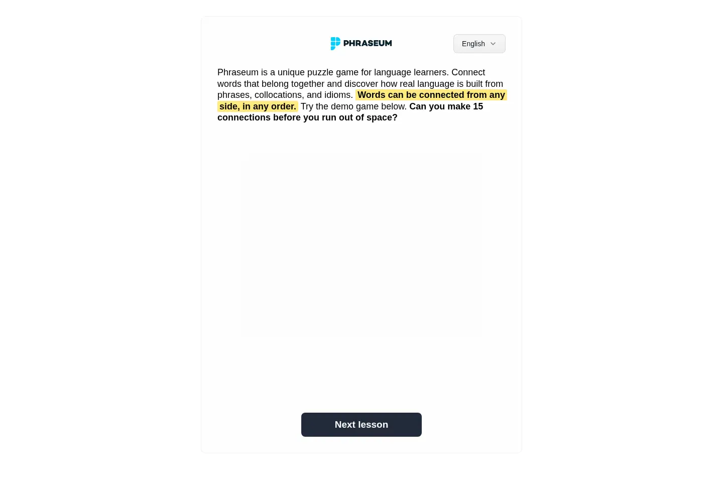 Screenshot of phraseum.com