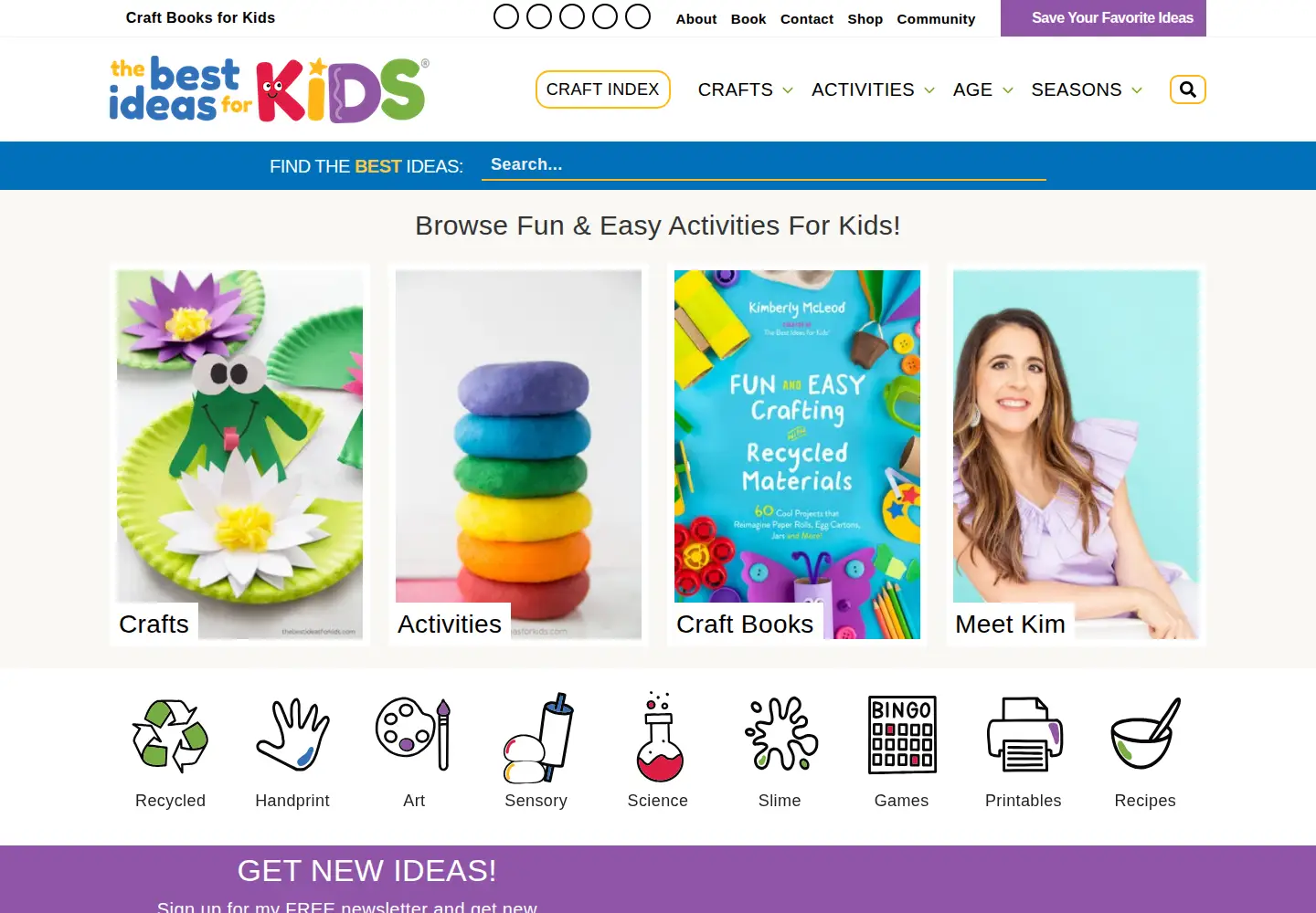 Screenshot of thebestideasforkids.com