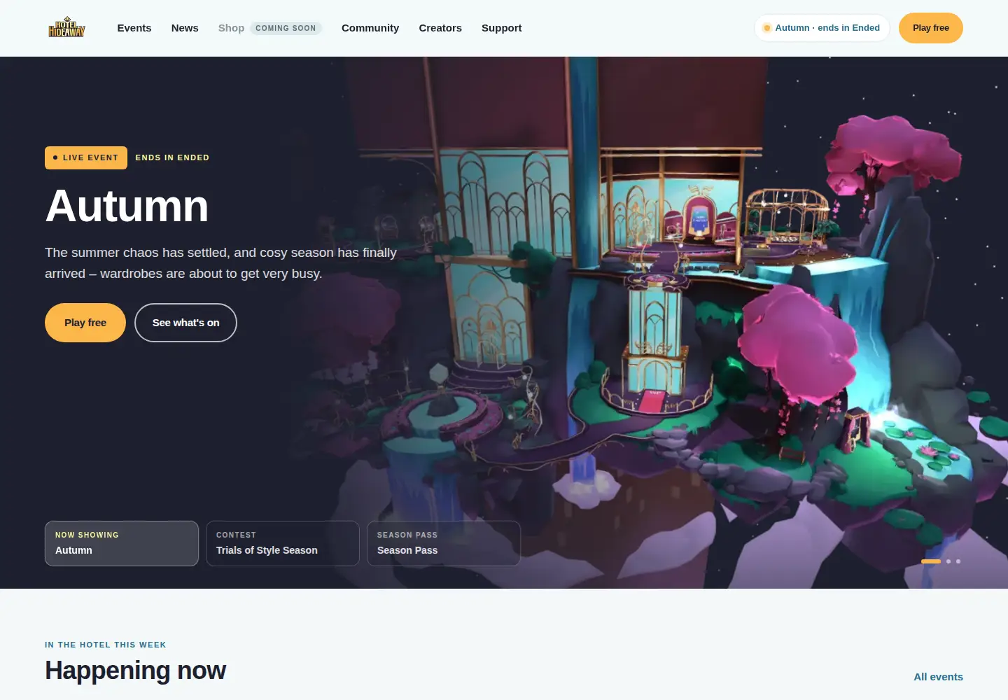 Screenshot of hotelhideawaythegame.com