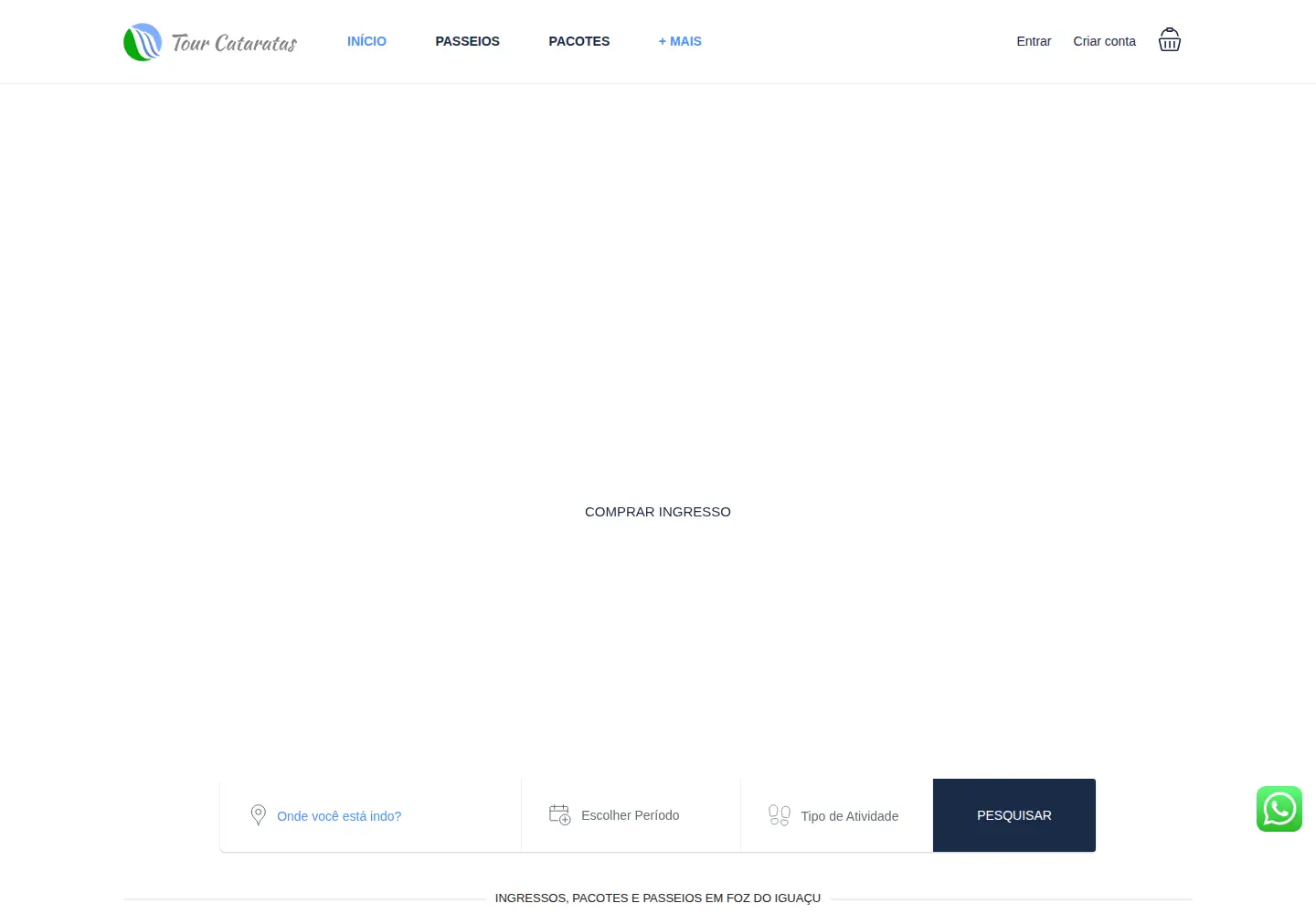 Screenshot of tourcataratas.com.br