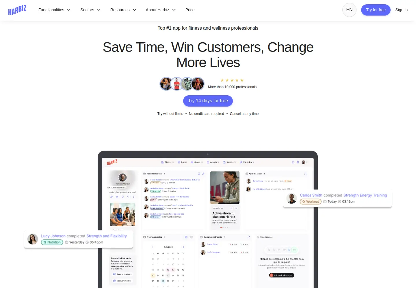 Screenshot of harbiz.io