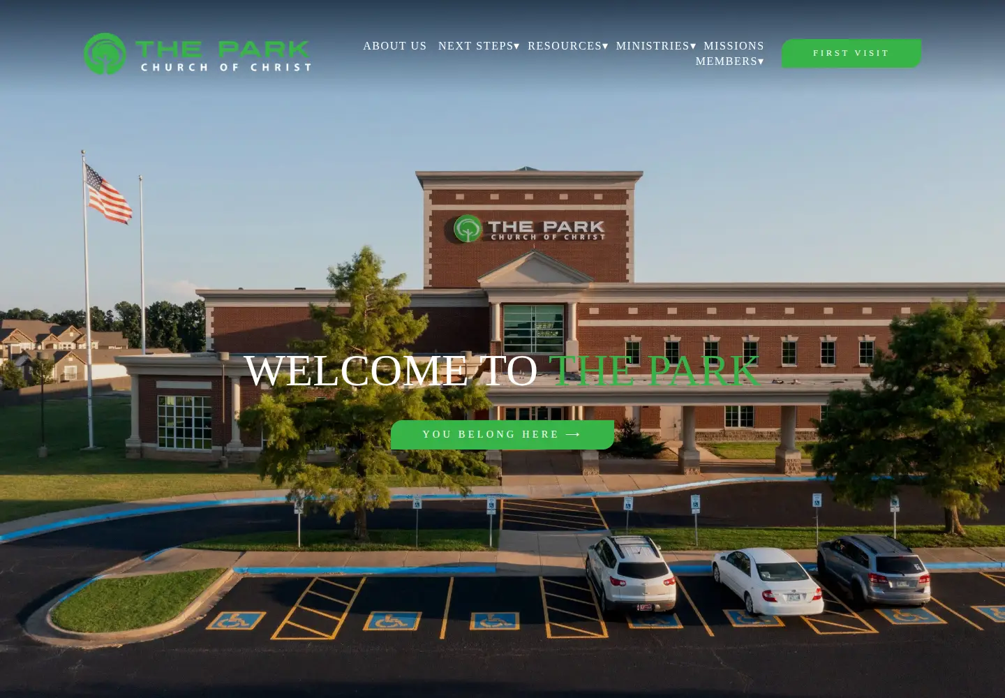 Screenshot of theparkchurchtulsa.org