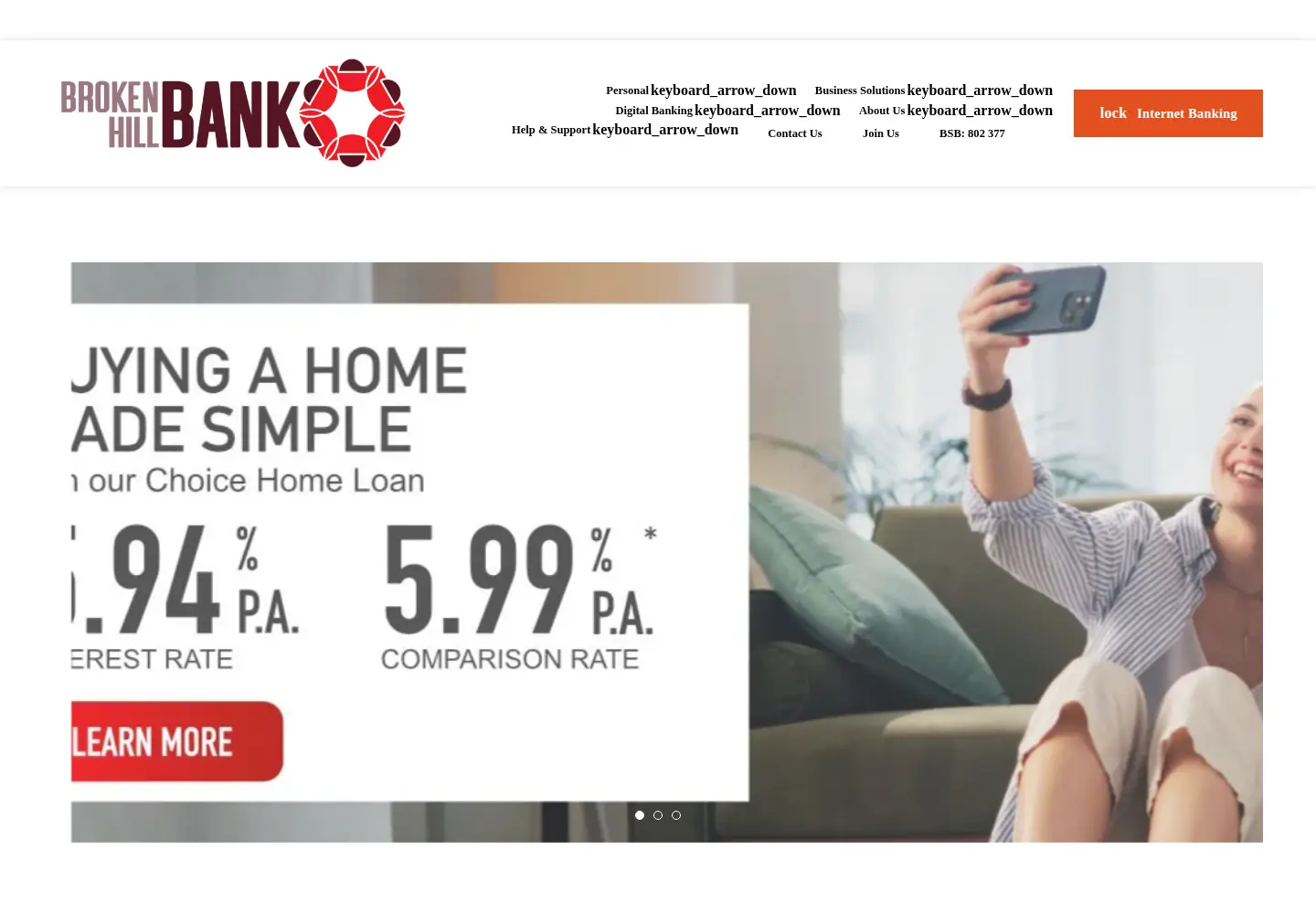 Screenshot of brokenhill.bank
