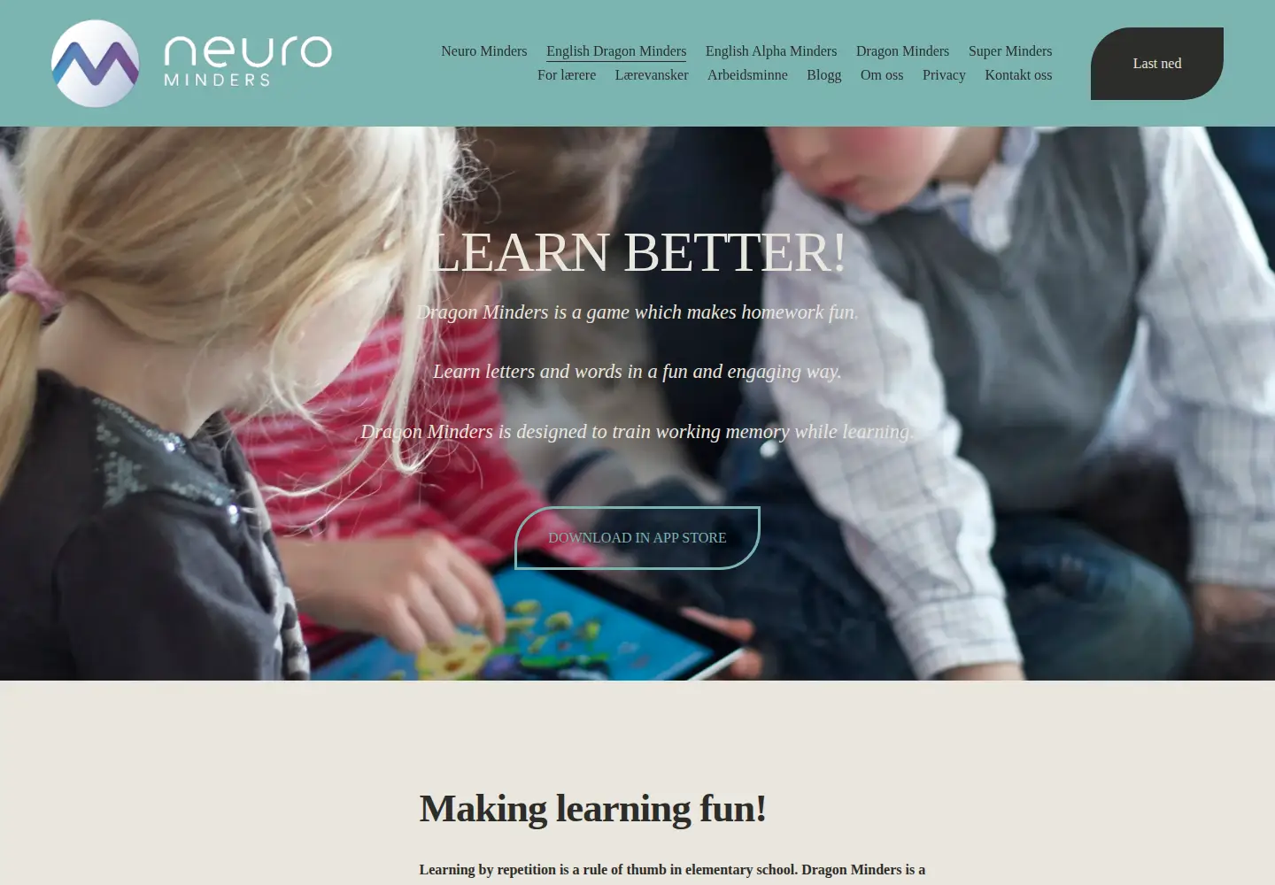 Screenshot of neurominders.com