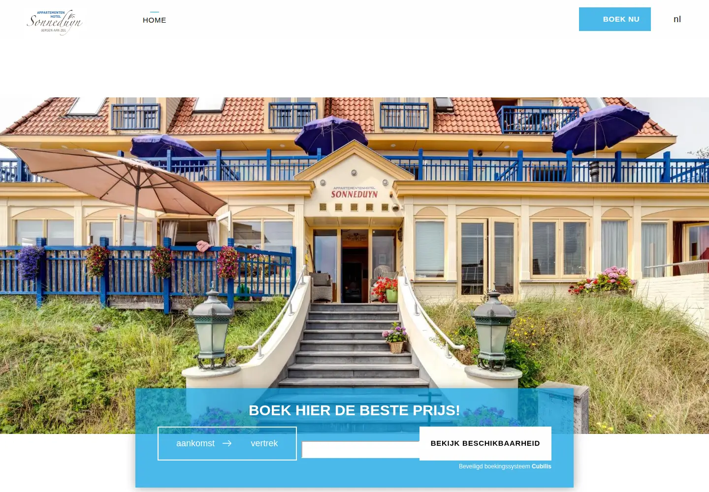 Screenshot of bergen-aan-zee.eu