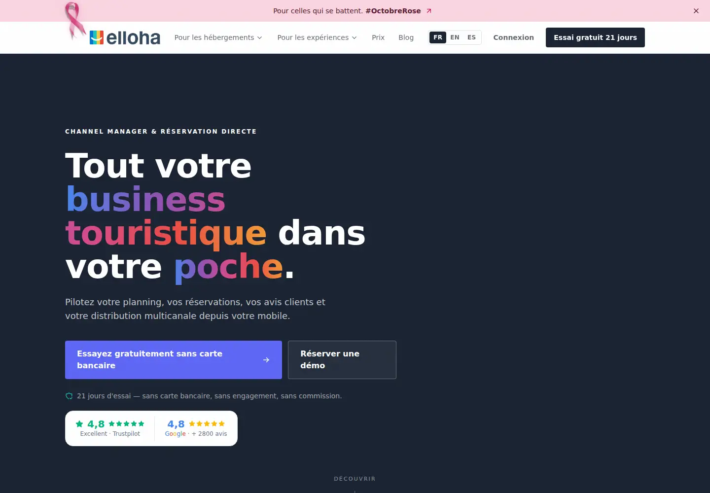 Screenshot of elloha.com