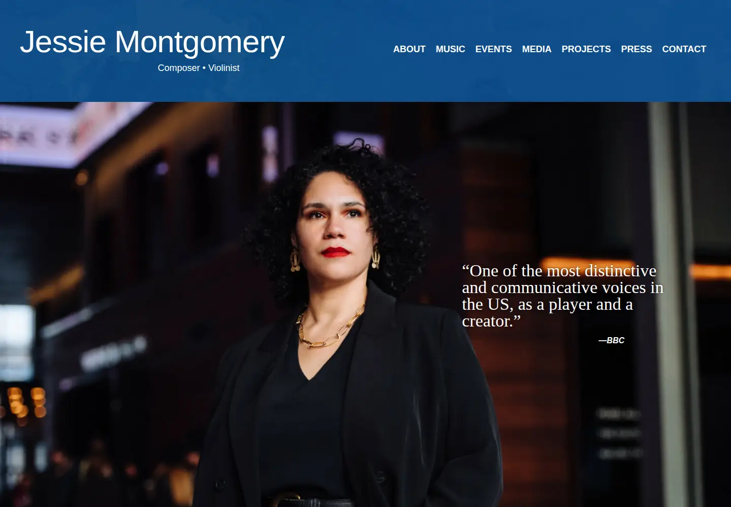Screenshot of jessiemontgomery.com