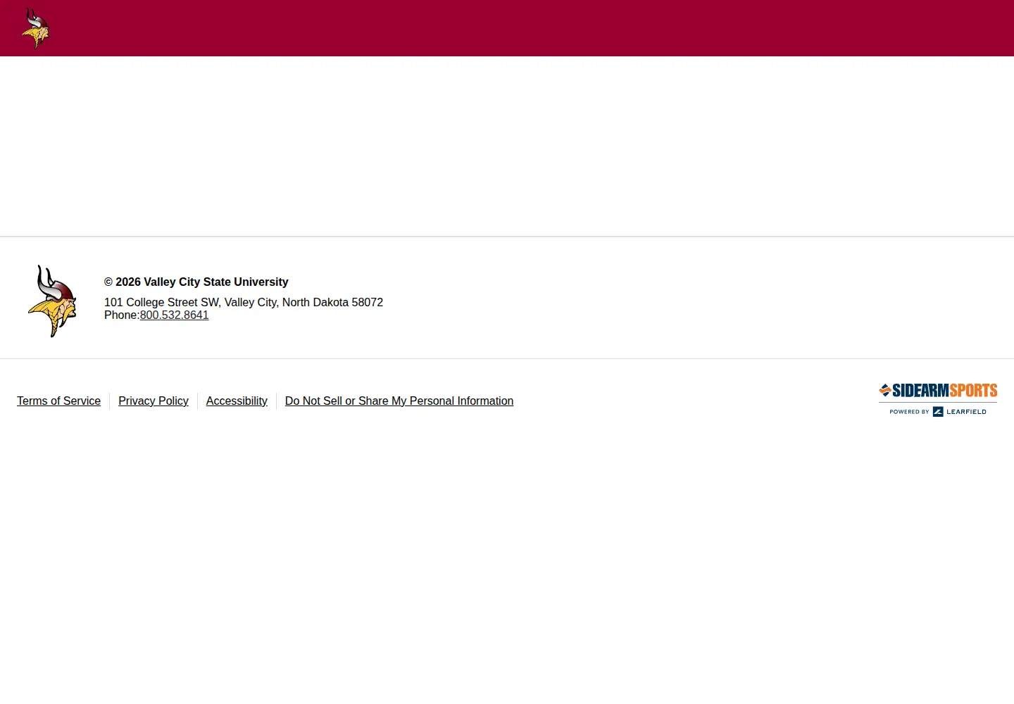 Screenshot of vcsuvikings.com