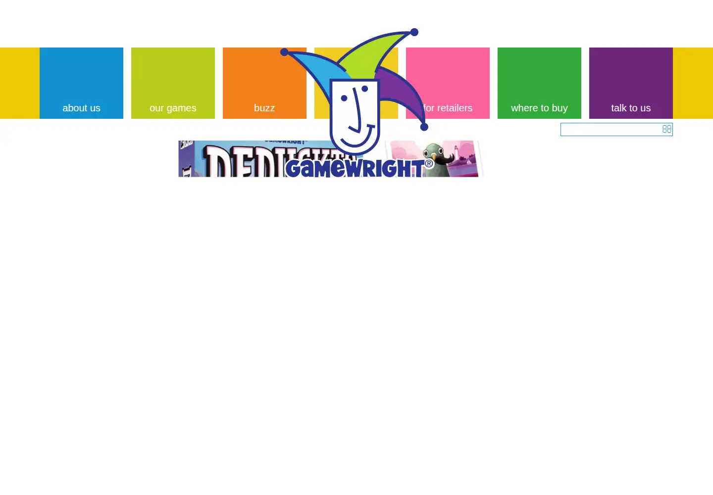 Screenshot of gamewright.com