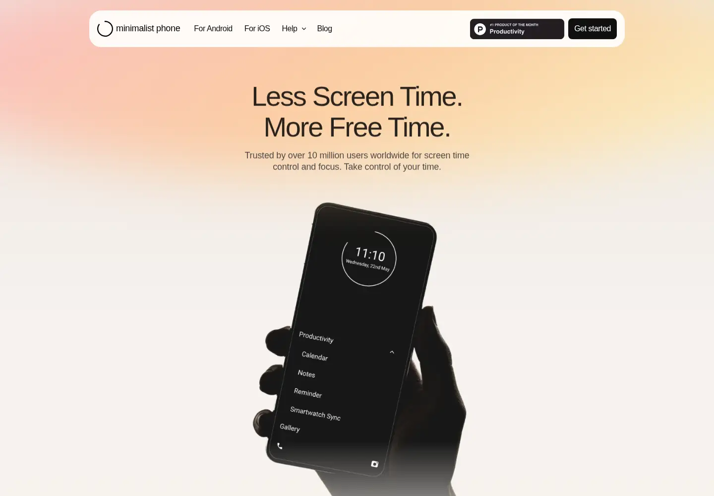 Screenshot of minimalistphone.com