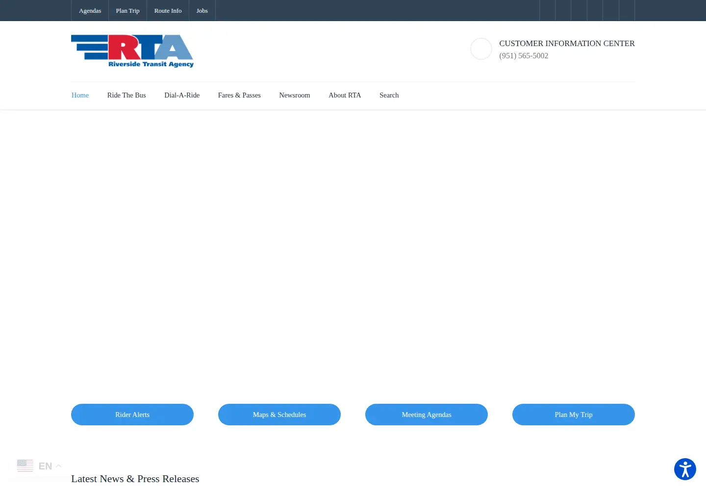 Screenshot of riversidetransit.com