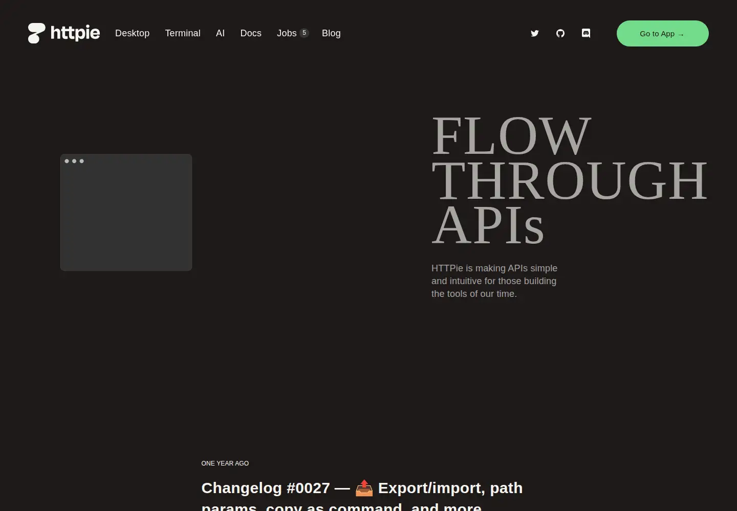 Screenshot of httpie.io