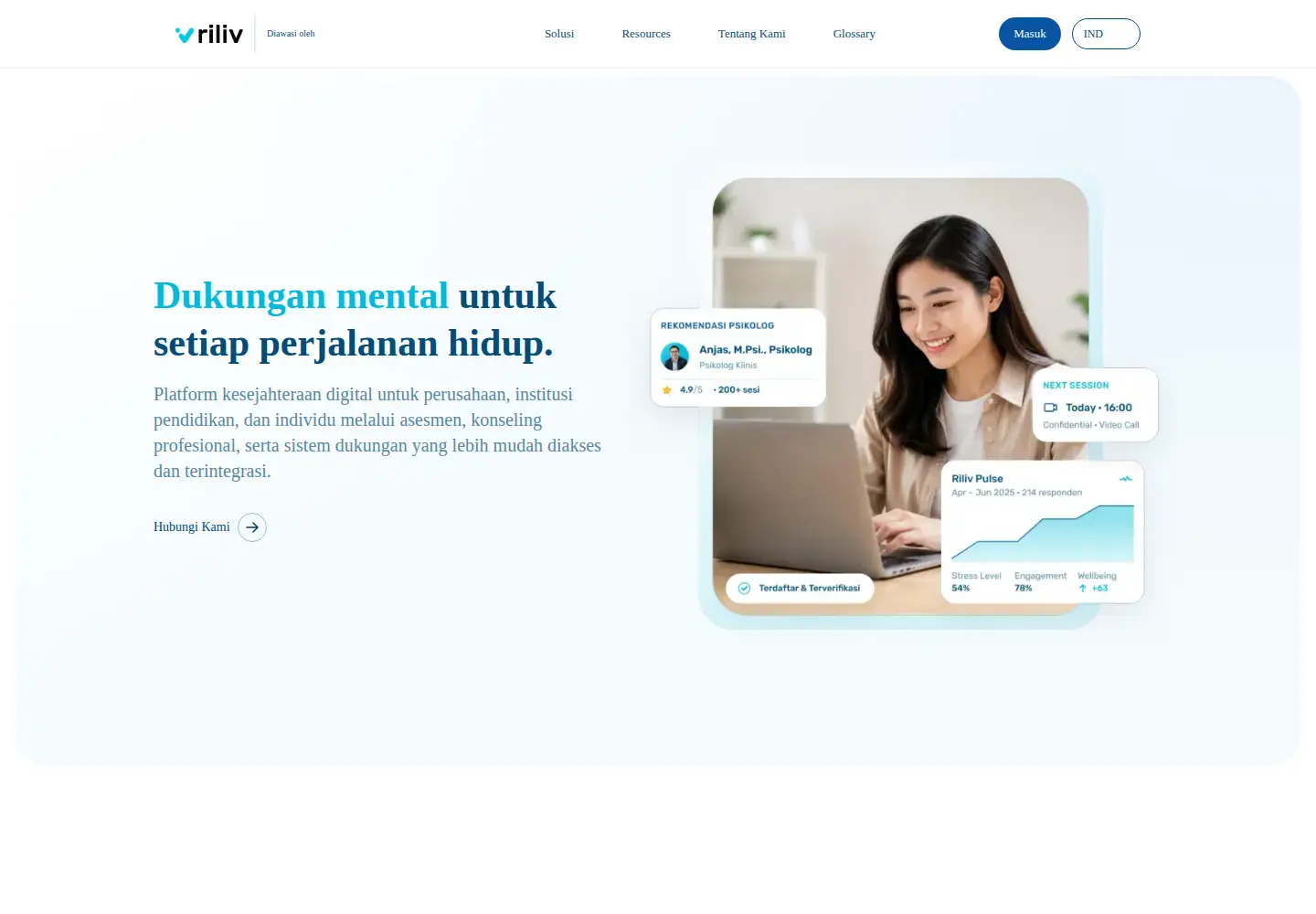 Captured homepage of riliv.co in the current scan