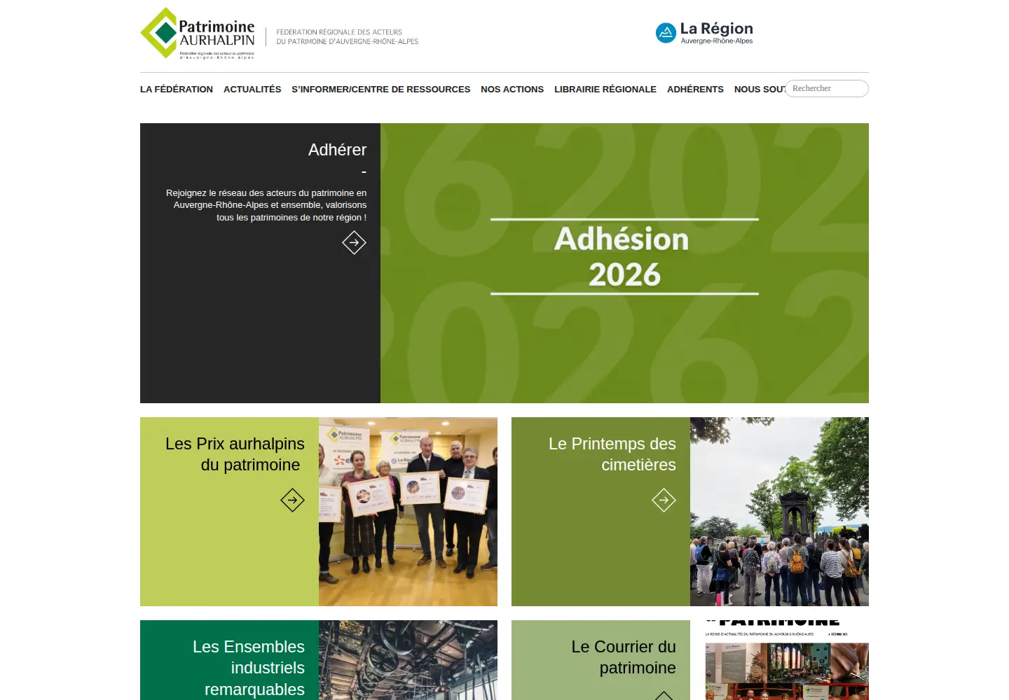 Screenshot of patrimoineaurhalpin.org
