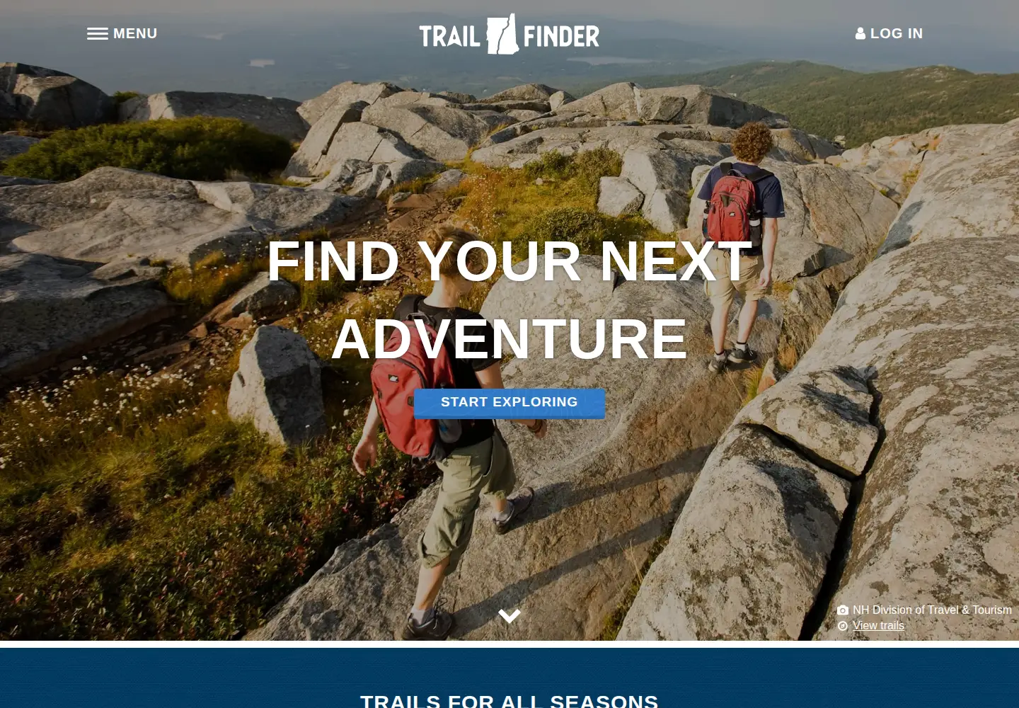 Screenshot of trailfinder.info