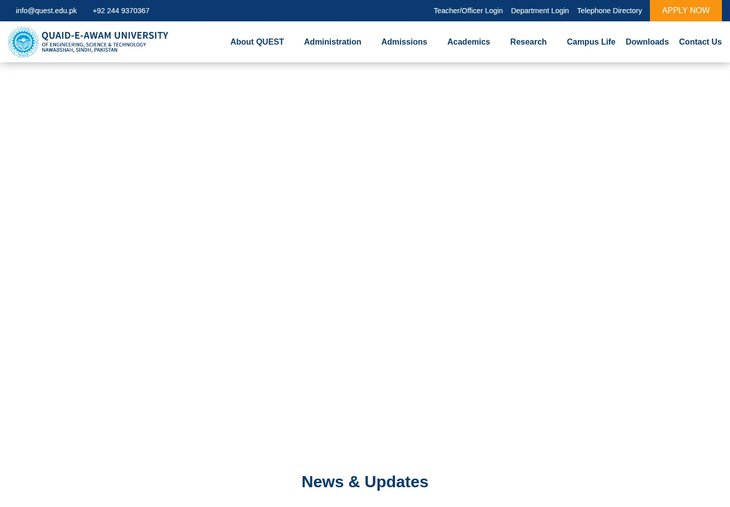 Screenshot of quest.edu.pk