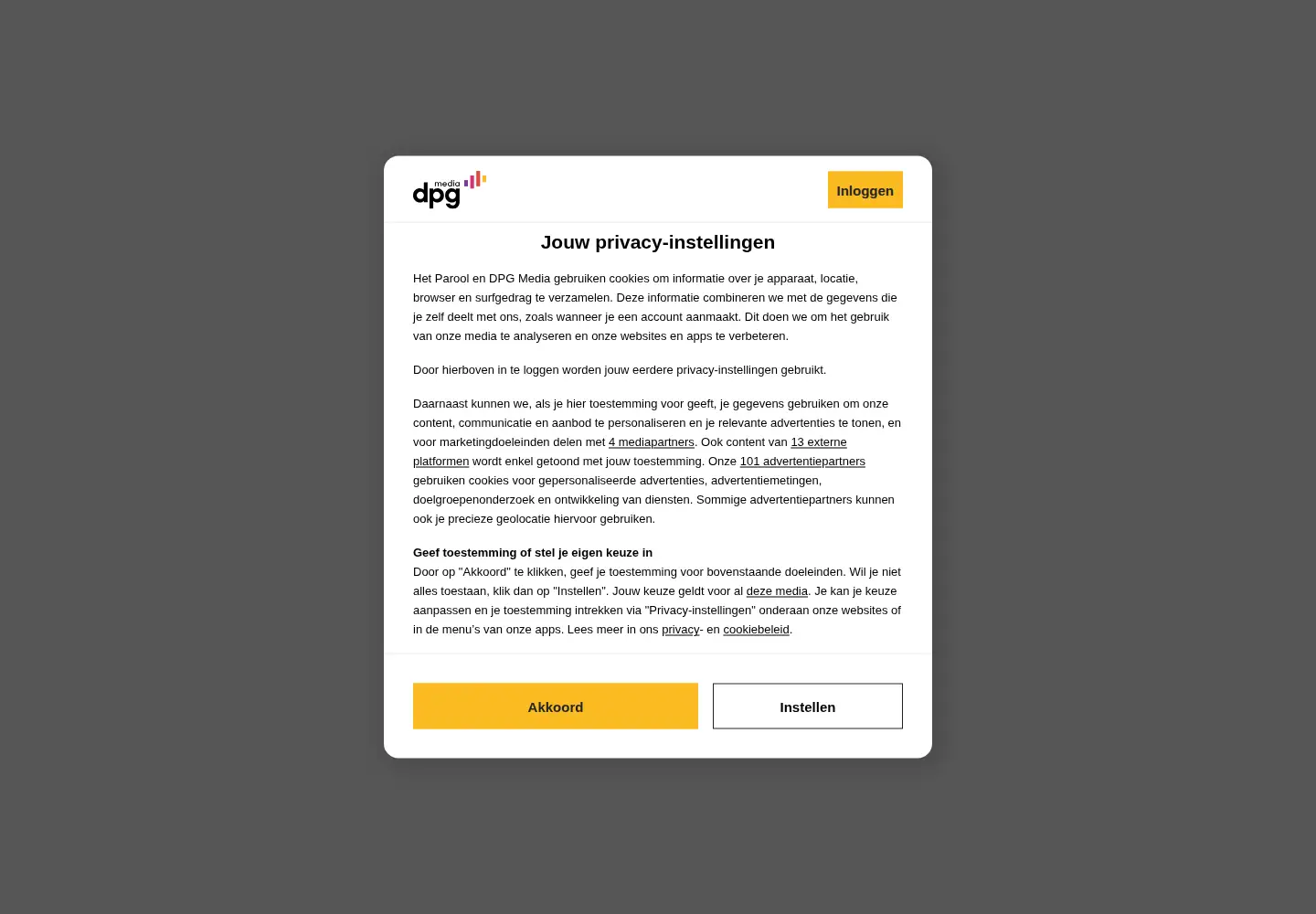 Screenshot of parool.nl