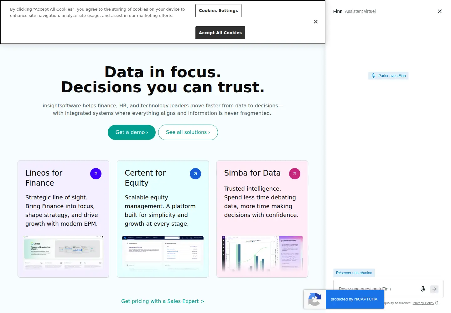 Screenshot of insightsoftware.com