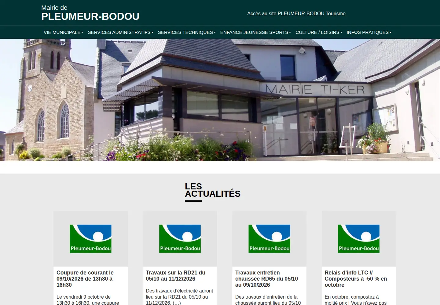 Screenshot of pleumeurbodou.com