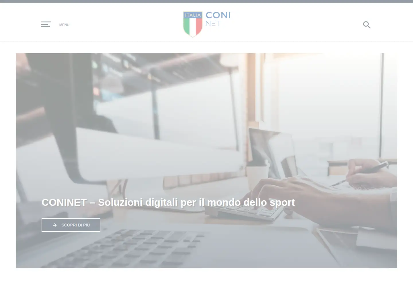 Captured homepage of coninet.it in the current scan