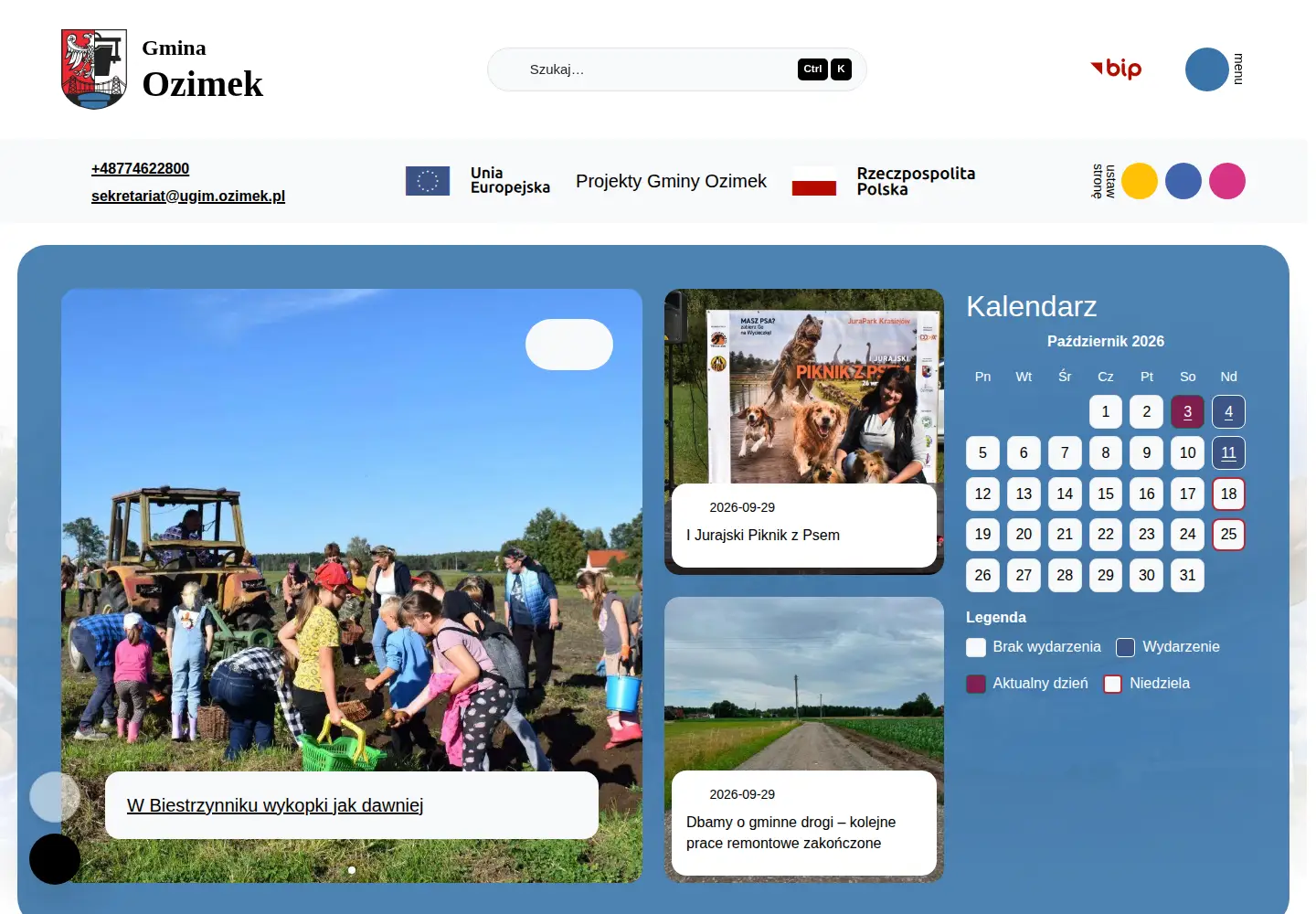Screenshot of ozimek.pl
