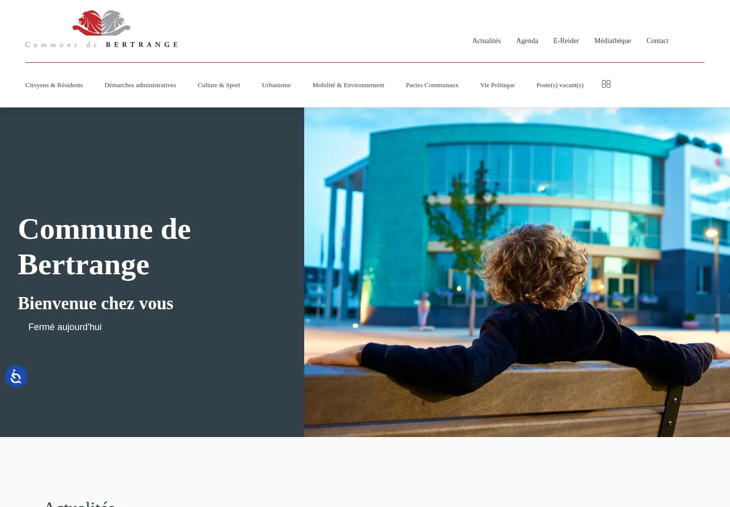 Screenshot of bertrange.lu