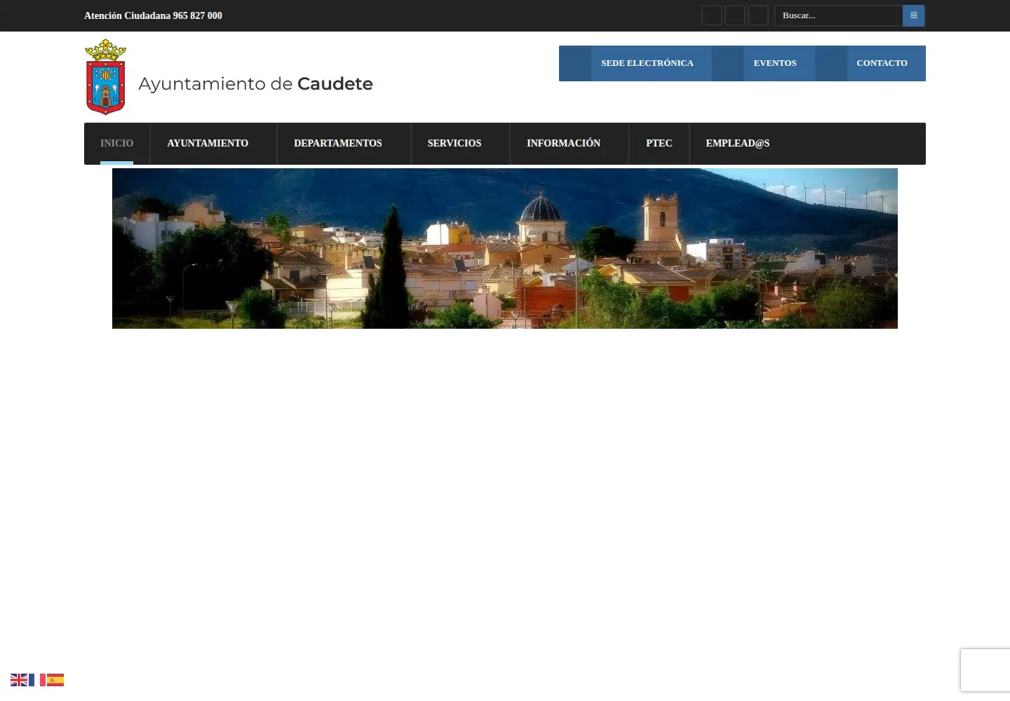 Screenshot of caudete.org
