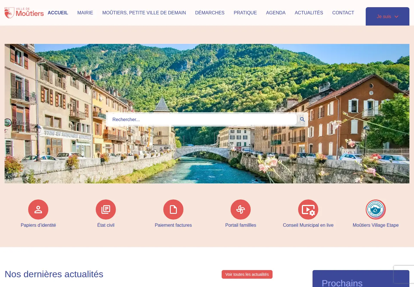 Screenshot of moutiers.org
