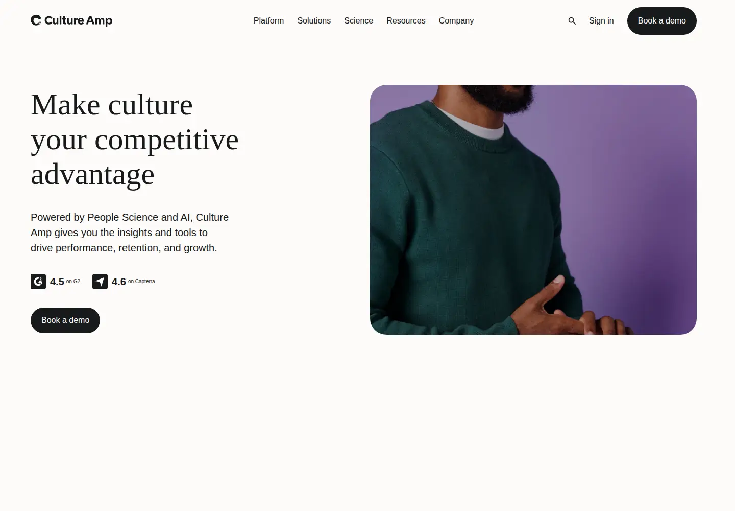Screenshot of cultureamp.com