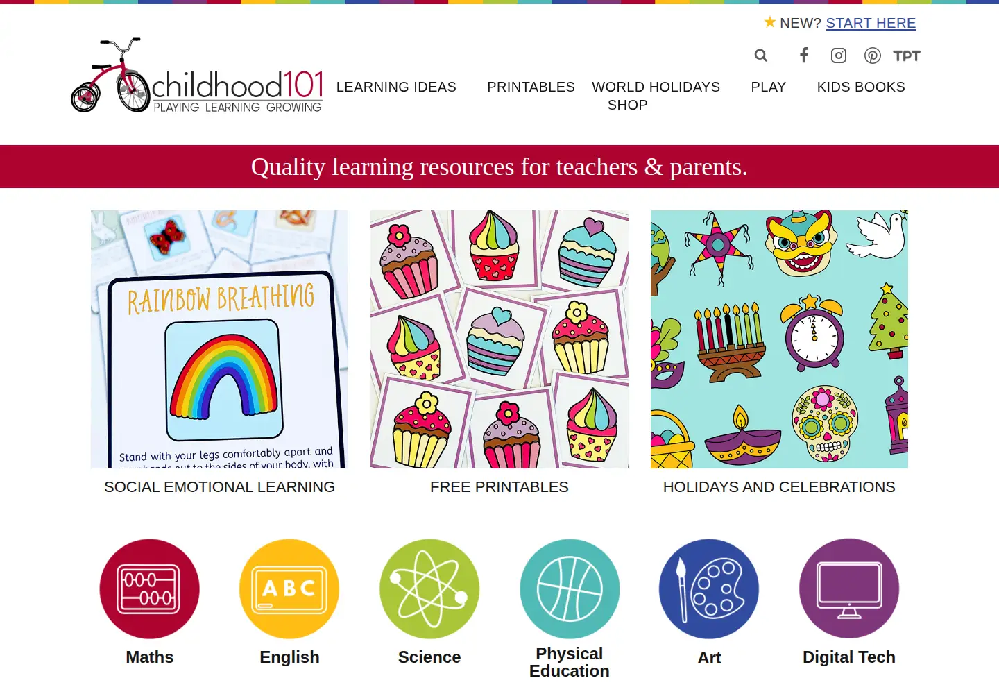 Screenshot of childhood101.com