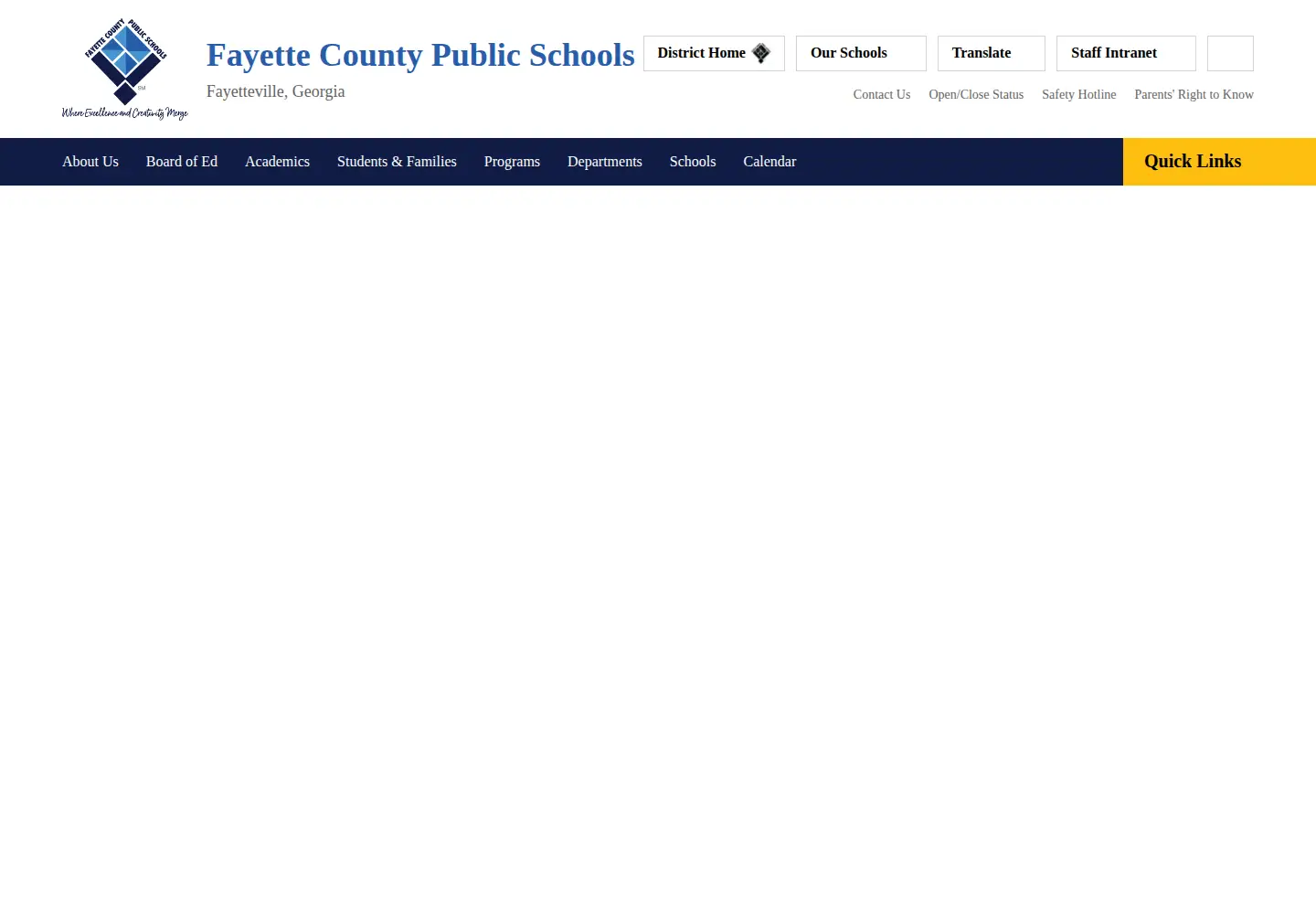 Screenshot of fcboe.org